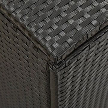 Ladă de depozitare de grădină, negru, 200x50x60 cm, poliratan - Img 7