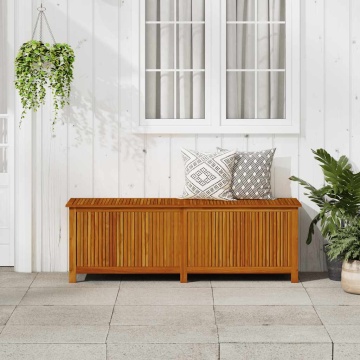 Ladă de depozitare grădină, 175x50x58 cm, lemn masiv de acacia - Img 3
