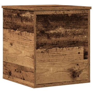 Ladă de depozitare, lemn vechi, 40x42x46 cm, lemn prelucrat - Img 2