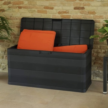 Ladă de depozitare pentru grădină, negru, 117 x 45 x 56 cm - Img 4