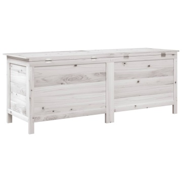Ladă depozitare de grădină alb 150x50x56,5 cm lemn masiv brad - Img 5