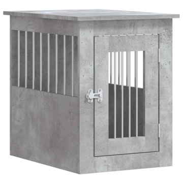 Ladă pentru câini, gri beton, 45x62x59 cm, lemn prelucrat - Img 2