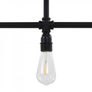 Lampă de tavan, negru, 3 becuri x E27 - Img 5