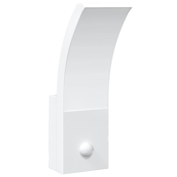 Lampă exterioară de perete cu LED/senzor, alb, aluminiu turnat - Img 4