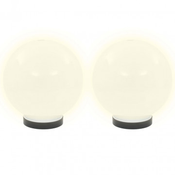 Lămpi bol cu LED 2 buc, sferice, 20 cm, PMMA - Img 3
