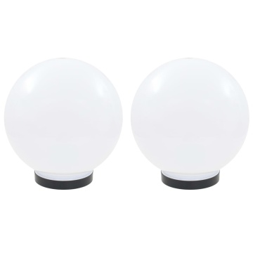 Lămpi bol cu LED 2 buc, sferice, 25 cm, PMMA - Img 2