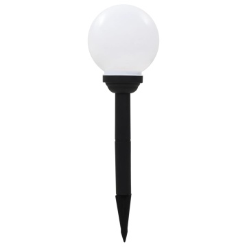 Lămpi solare de exterior cu LED, 4 buc., 15 cm, RGB, sferic - Img 2