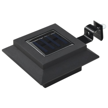 Lămpi solare de exterior cu LED, 6 buc, negru, 12 cm, pătrat - Img 2