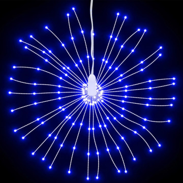 Lumină stelară de Crăciun 140 LED-uri, 2 buc., albastru, 17 cm - Img 4