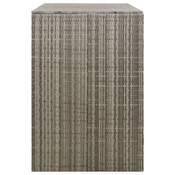 Magazie de pubele dublă, gri, 140x80x117 cm, poliratan - Img 7