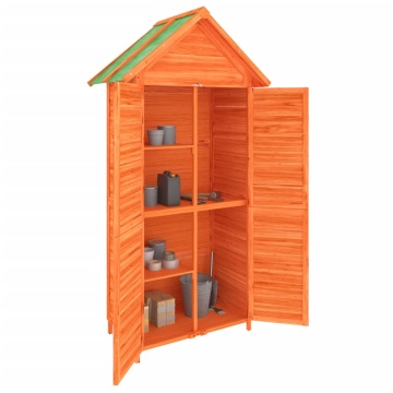 Magazie de unelte de grădină maro 89x52,5x175cm lemn masiv pin - Img 3