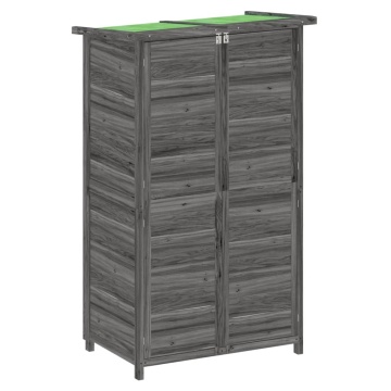 Magazie de unelte pentru grădină gri 83x57x140cm lemn masiv pin - Img 2