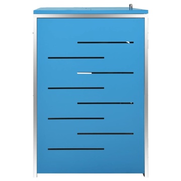 Magazie pentru trei pubele, 207x77,5x112,5 cm, oțel inoxidabil - Img 5