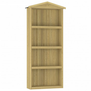 Magazie unelte de grădină, 89x33x222 cm, lemn de pin tratat - Img 2