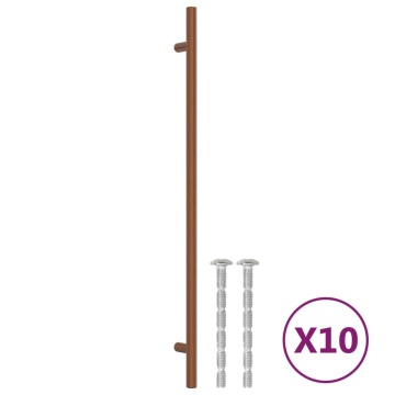Mânere de dulap, 10 buc., bronz, 320 mm, oțel inoxidabil - Img 2