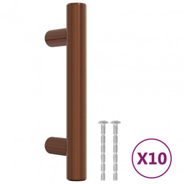 Mânere de dulap, 10 buc., bronz, 64 mm, oțel inoxidabil - Img 2