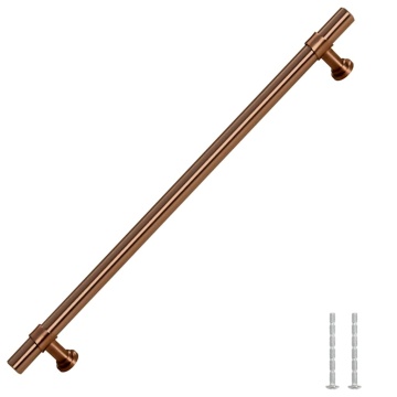 Mânere de dulap, 5 buc., bronz, 224 mm, oțel inoxidabil - Img 3