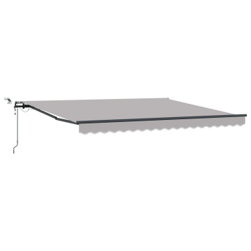 Marchiza automată retractabilă cu LED Gri deschis 400x350 cm, Material pentru înlocuirea marchizei pentru cadru de 4x3,5 m gri deschis - Img 2