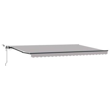 marchiza retracabilă automată cu LED gri deschis 500x300 cm, material pentru înlocuirea marchizei pentru cadru de 5x3 m gri deschis - Img 2