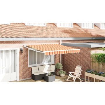 Marchiză retractabilă automată Galben și Portocalie 350x250 cm - Img 1