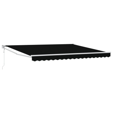Marchiza retractabilă automată Neagră 400x300 cm, Material de înlocuire pentru marchiză pentru cadru de 4x3 m Negru - Img 2