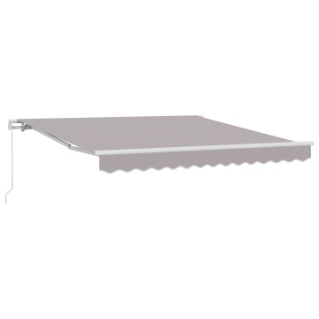 Marchiza retractabilă manuală Gri 300x250 cm, Țesătură de înlocuire pentru marchiză pentru cadru de 3x2.5 m Gri - Img 2