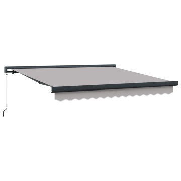 Marchiză retractabilă manuală gri deschis 300x250 cm, Material de înlocuire pentru marchiză 3x2,5 m gri deschis - Img 2