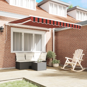 Marquise Retractabilă Automată Portocalie și Maro 300x250 cm - Img 3