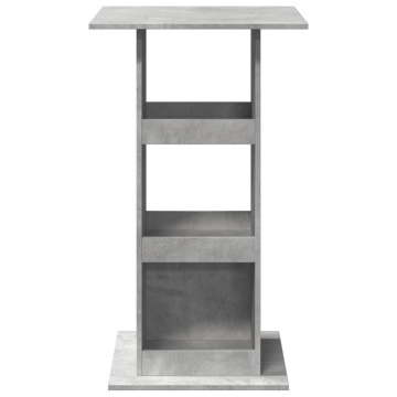 Masă bar cu depozitare, gri beton, 60x60x102 cm, lemn prelucrat - Img 4