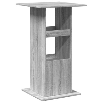 Masă bar cu depozitare sonoma gri, 60x60x102 cm, lemn prelucrat - Img 5
