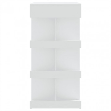 Masă bar cu raft de depozitare, alb, 100x50x101,5 cm, PAL - Img 5