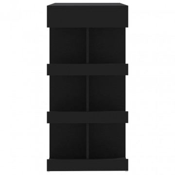 Masă bar cu raft de depozitare, negru, 100x50x101,5 cm, PAL - Img 5