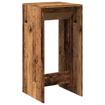 Masă bar, lemn vechi, 51x50x103,5 cm, lemn prelucrat - Img 2