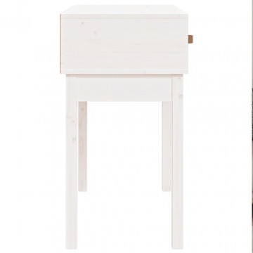 Masă consolă, alb, 76,5x40x75 cm, lemn masiv de pin - Img 8