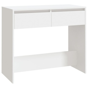 Masă consolă, alb, 89x41x76,5 cm, lemn prelucrat - Img 2