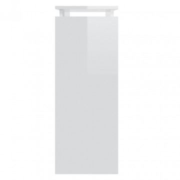Masă consolă, alb extralucios, 80x30x80 cm, PAL - Img 7