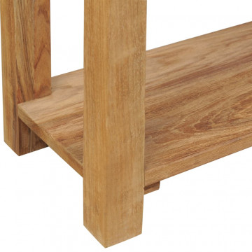Masă consolă din lemn masiv de tec, 120 x 30 x 80 cm - Img 5