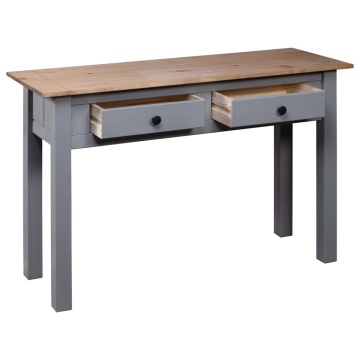 Masă consolă, gri, 110x40x72 cm, lemn masiv de pin, gama Panama - Img 5