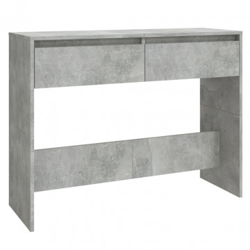 Masă consolă, gri beton, 100x35x76,5 cm, PAL - Img 2