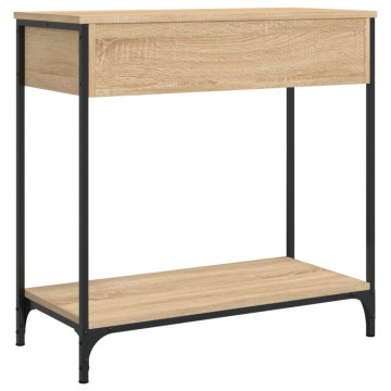 Masă consolă, stejar sonoma, 75x34,5x75 cm, lemn prelucrat - Img 7