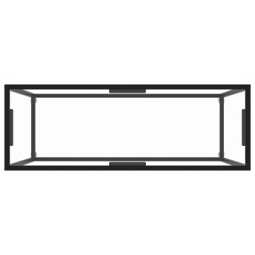 Masă consolă, transparent, 100x35x75 cm, sticlă securizată - Img 4