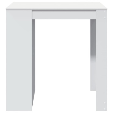 Masă de bar, alb, 102x70x103,5 cm, lemn prelucrat - Img 8
