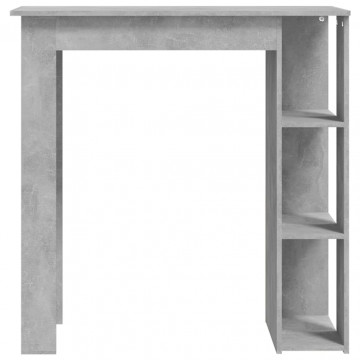 Masă de bar cu raft, gri beton,102x50x103,5 cm, PAL - Img 3