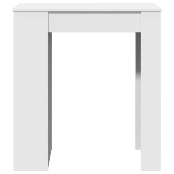 Masă de bar cu rafturi, alb, 95x47x103,5 cm, lemn prelucrat - Img 4