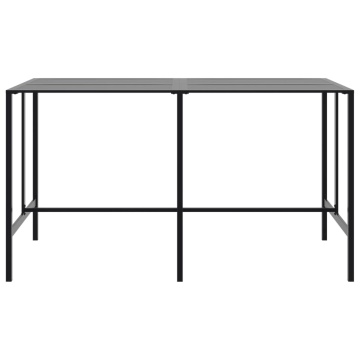 Masă de bar, negru, 200x100x110 cm, oțel vopsit electrostatic - Img 3