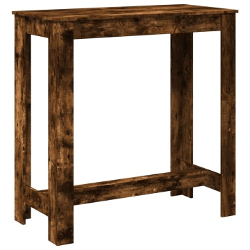 Masă de bar, stejar fumuriu, 102x50x103,5 cm, lemn prelucrat - Img 2