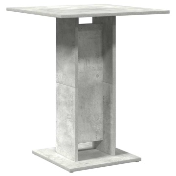 Masă de bistro, gri beton, 60 x 60 x 75 cm, lemn prelucrat - Img 2