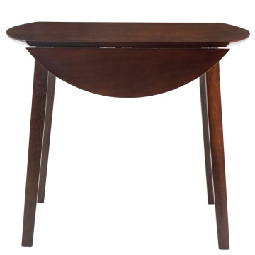 Masă de bucătărie extensibilă, rotund, MDF, maro - Img 6