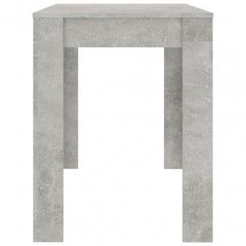 Masă de bucătărie, gri beton, 120 x 60 x 76 cm, PAL - Img 6