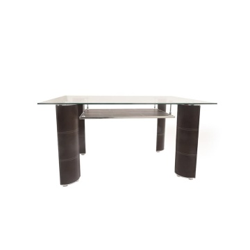 Masă de bucătărie mb-05 m, 130x90x72 cm, metal, sticla securizata - Img 2